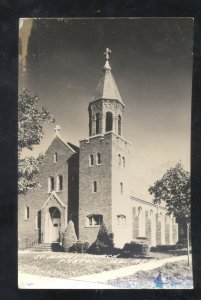 RPPC PAYTON ILLINOIS ST. MARY'S CHURCH VINTAGE REAL PHOTO POSTCARD