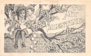 J58/ Valentine's Day Love Holiday Postcard c1910 Brick Wall Love 137