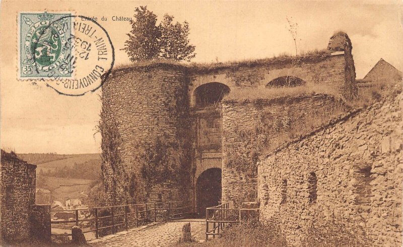 L134 Belgium 1932 Bouillon Castle Entry vintage postcard