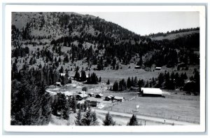 1948 View Of Rainbow Ranch Building Gallatin Gateway MT RPPC Photo Postcard