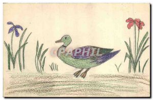 Old Postcard Fancy (drawing hand) Duck