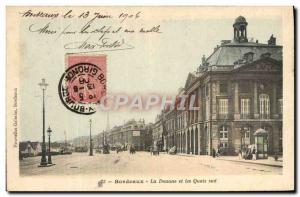 Old Postcard Bordeaux Customs Customs and south quays