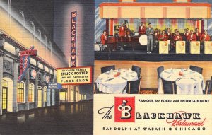 Linen Era, Famous Blackhawk Bar, Restaurant, Dancing, Chicago, IL, Old Postcard