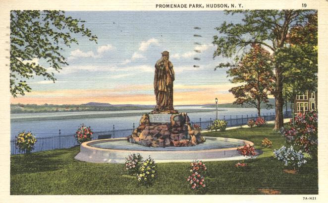 Promenade Park - Hudson NY, New York - Linen - pm 1936