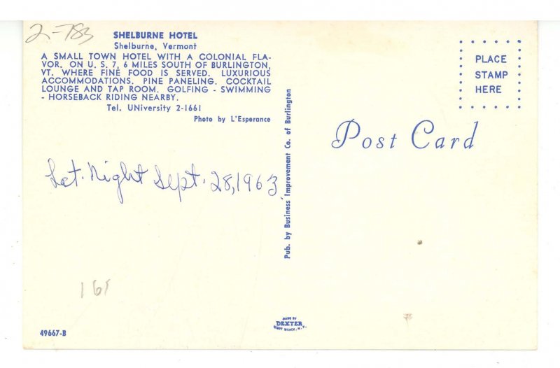 VT - Shelburne. Shelburne Hotel