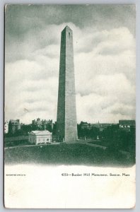 Boston MA Bunker Hill Monument As It Was In Early 1900s UDB Postcard T13