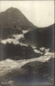 Merok Norge Norway Rapids Falls c1910 Real Photo Postcard