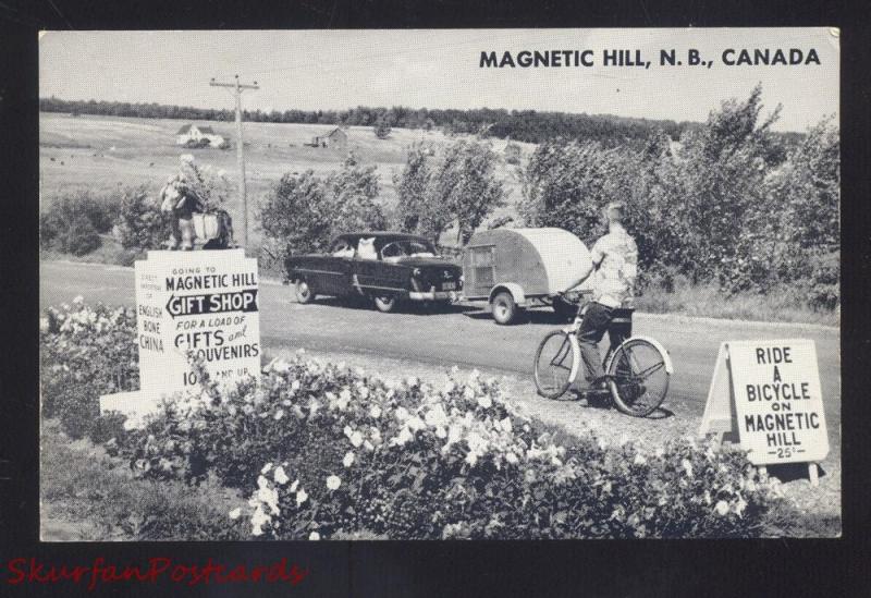 MAGNETIC HILL NEW BRUNSWICK CANADA BICYCLE 1950's CARS 