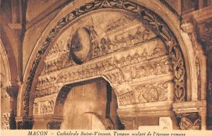 BF10010 macon cathedrale saint vincent tympan sculpte france     France