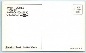 1979 Chevrolet CAPRICE CLASSIC STATION WAGON Auto Dealer Advertising Postcard