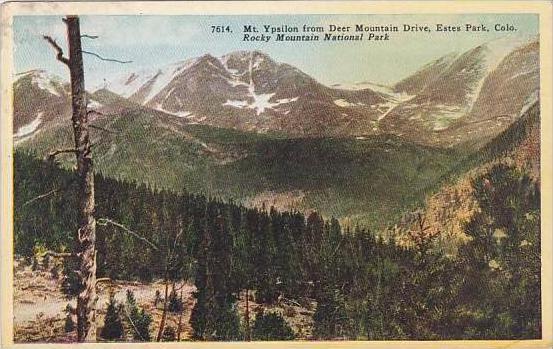 Colorado Rocky Mountain National Park Mount Ypsilon From Deer Mountain Drive ...