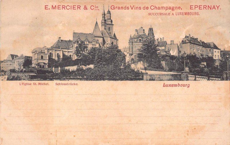 E. MERCIER & CO. GRANDS VINS DE CHAMPAGNE EPERNAY FRANCE LUXEMBOURG POSTCARD 13