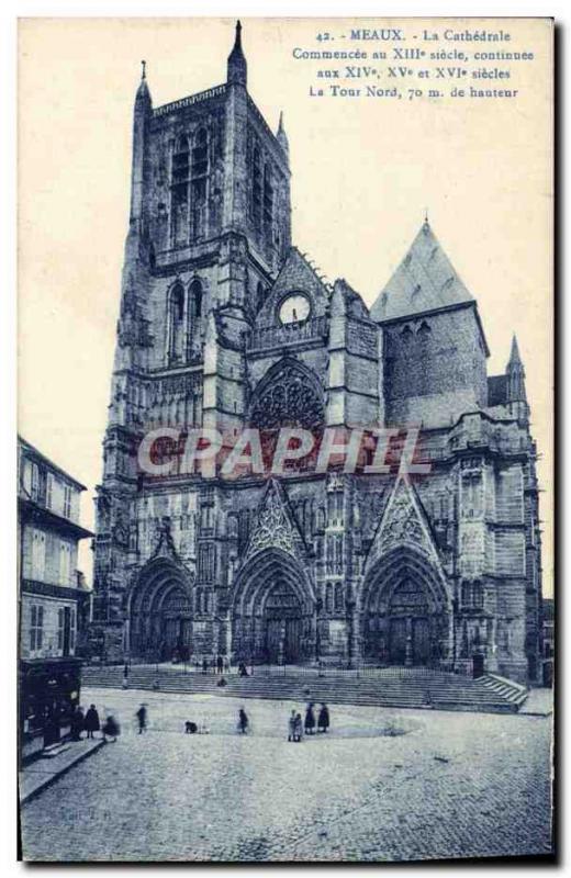 Old Postcard Meaux La Cathedrale