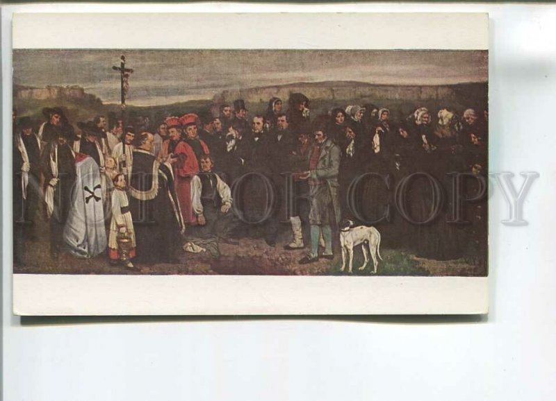 482068 Gustave COURBET Funeral at Ornans DEATH Vintage NOMIS Paris #5446