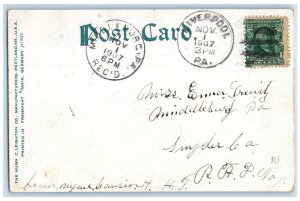 1907 Echo Lake North Conway NH Middleburg PA Liverpool PA Posted Postcard