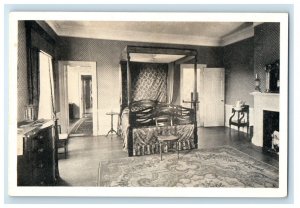 c1930's Montpelier Bedroom Fireplace Interior Thomaston Maine ME Postcard