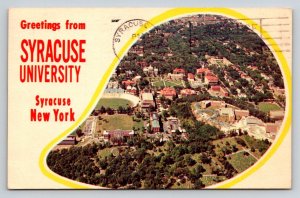 1967  Greetings From  Syracuse University   New York    Postcard