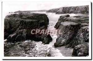 Old Postcard Presqu island of Quiberon and Port Bara Cote ala up of Pointe Ob...