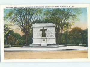Unused W-Border PARK SCENE Albany New York NY hk8694