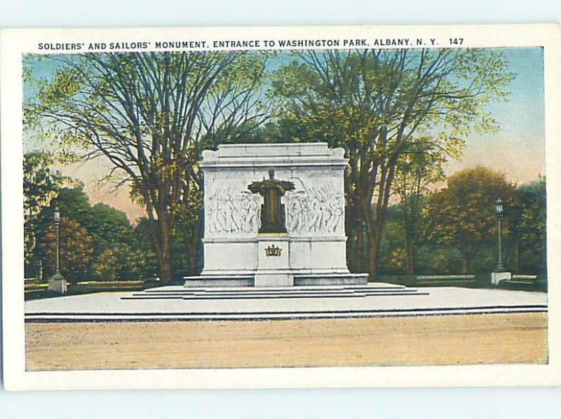 Unused W-Border PARK SCENE Albany New York NY hk8694