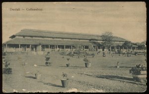 Deolali, India. Coffeeshop. Vintage postcard. Former British military camp