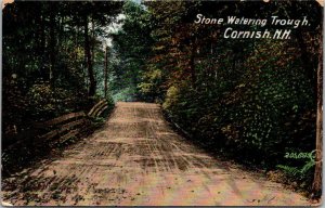 New Hampshire White Mountains Stone Watering Trough 1912