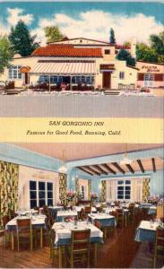 BANNING, CA   SAN GORGONIO INN   Linen  Multiview  Roadside  c1940s  Postcard