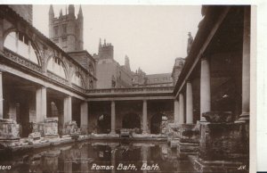 Somerset Postcard - Roman Bath - Bath - Real Photograph - Ref TZ1576