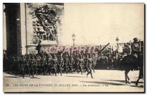 Old Postcard Army Victory Fetes July 14, 1919 the American