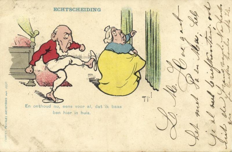 BOER WAR, Caricature Paul Kruger kicks Butt Queen Victoria (1900)