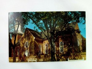 Vintage Postcard 1715 Bruton Parish Colonial Church Williamsburg VA
