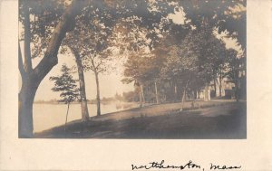 Northampton Massachusetts Park Scenic View Real Photo Vintage Postcard AA33787
