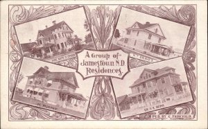 Jamestown North Dakota ND Historic Homes Multi-View Vintage Postcard