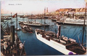Italy Genoa Genova IL Porto Vintage Postcard C097