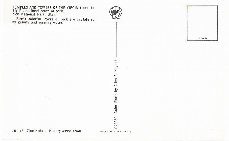 Temples and Towers of Virgin from Big Plains Road South of Zion National Park