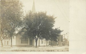Postcard RPPC C1910 Red Oak Iowa Montgomery 1st Christian Church Olson IA24-2295