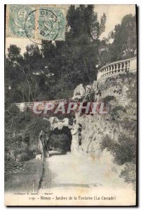 Postcard Old Nimes Jardins de la Fontaine La Cascade