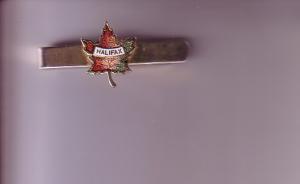 Tie Pin with Enamel Tricoloured Maple Leaf