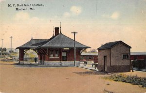 Madison Maine MC Railroad Station Vintage Postcard AA41937