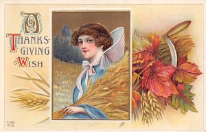 Artist Samuel Schmucker Vintage Thanksgiving Postcard