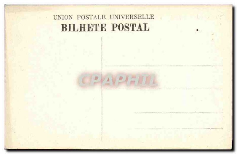 Old Postcard Fachada of Egreja Matriz e Rua Misericordia S Miguel Acores