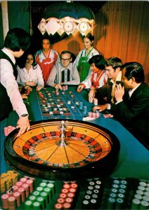 Roulette Table Walker Hill Casino Continental Seoul South Korea Postcard