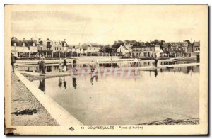 Old Postcard Courseulles Parks to Oysters