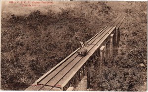 PC PONT DU KM 51 RAILWAY GRENCH GUINEA (a29189)