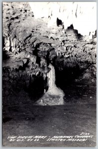 Vtg Stanton Missouri MO The Virgin Mary Meramec Caverns RPPC Real Photo Postcard