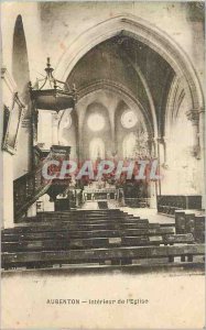 Old Postcard Aubenton Interior of the Church
