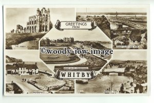 tp9252 - Yorks - Multiview x 5 of Various Places of Interest, Whitby - Postcard