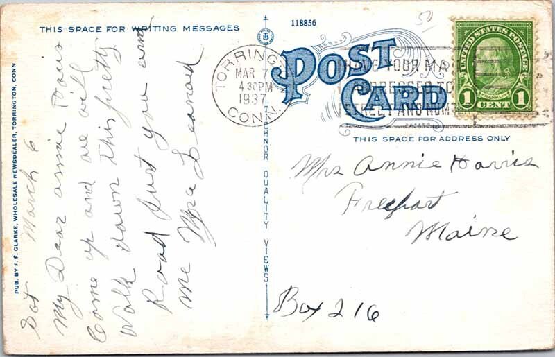 Postcard HIGHWAY SCENE Torrington Connecticut CT AO9849