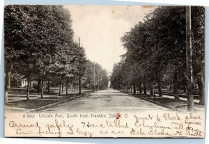 postcard Salem, Ohio - Lincoln Avenue, South From Franklin Rotograph 1906