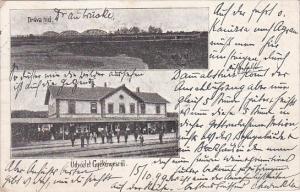 Slovakia Brod Nagy Kanizsa Bridge and Train Station 1899